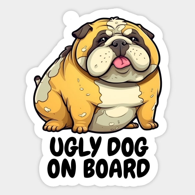 Ugly Dog on Board Sticker by pxdg